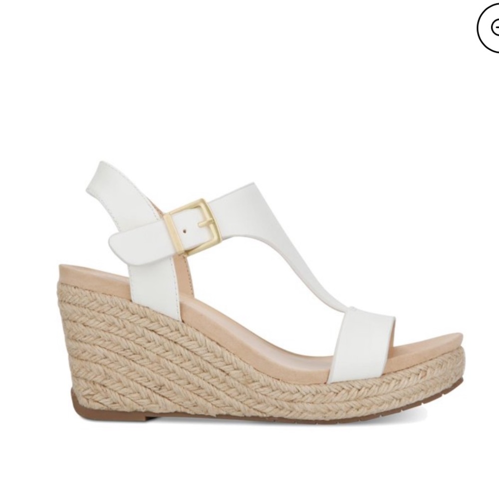 KENETH COLE ESPADRILLES WHITE SANDALS